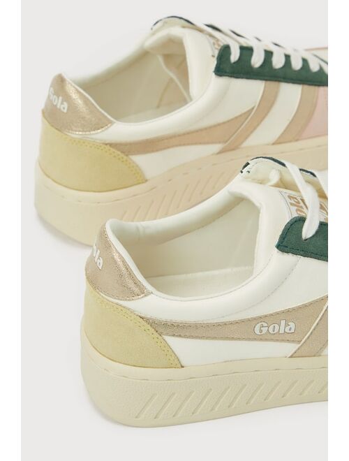 Gola Grandslam Quadrant White Multi Metallic Color Block Sneakers