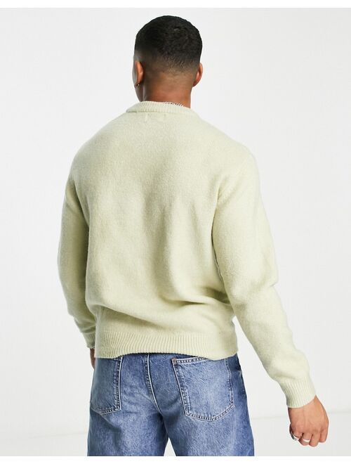 Pull&Bear relaxed sweater in light green