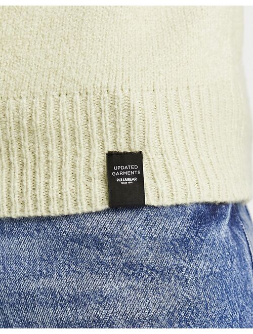 Pull&Bear relaxed sweater in light green