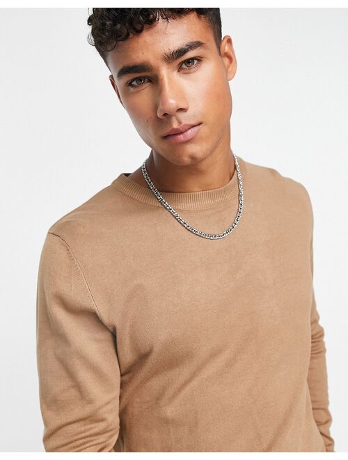 Pull&Bear relaxed fit sweater in beige