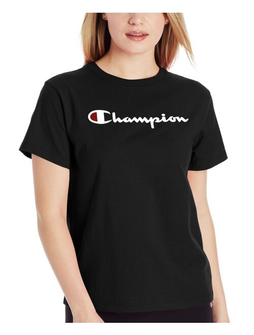 CHAMPION Women's Cotton Classic Crewneck Logo T-Shirt