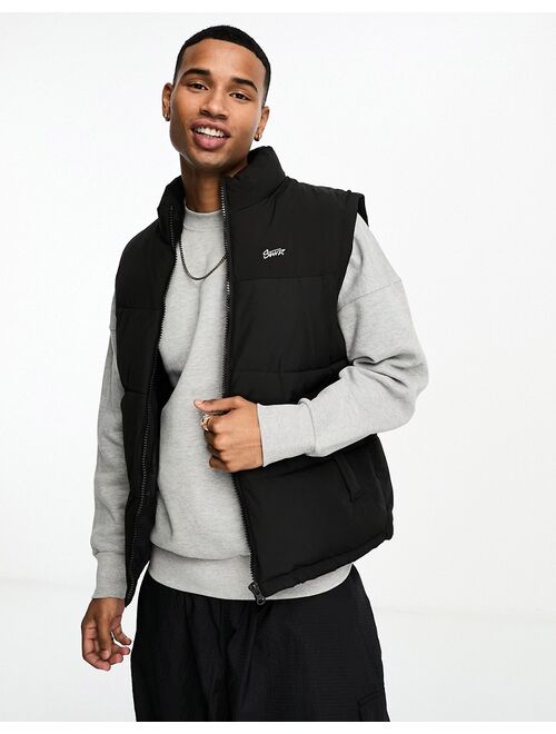 Pull&Bear puffer vest in black