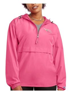 Women's Packable Windbreaker Pullover Hooded Jacket