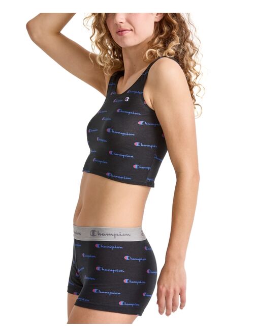 CHAMPION Logo-Print Cotton Stretch Crop Top CH51AS