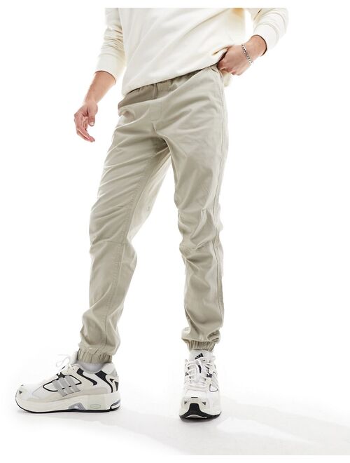 Pull&Bear parachute pants in sand
