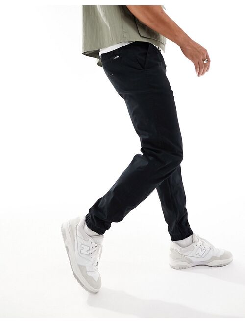 Pull&Bear parachute pants in black