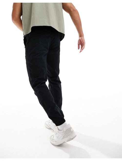 Pull&Bear parachute pants in black