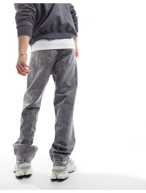 Pull&Bear baggy fit jeans in gray