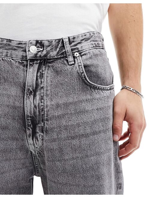 Pull&Bear baggy fit jeans in gray