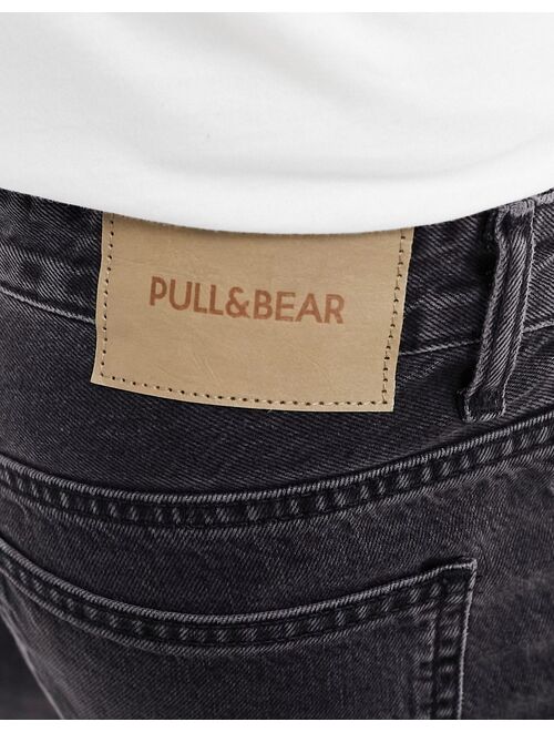 Pull&Bear standard fit jeans in black