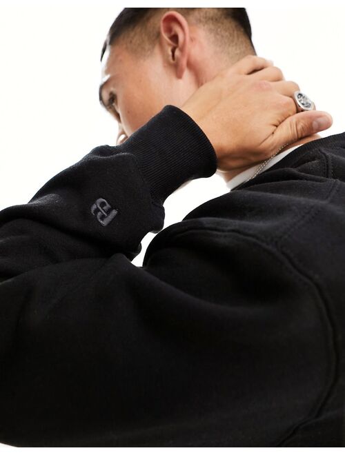 Pull&Bear sweatshirt in black