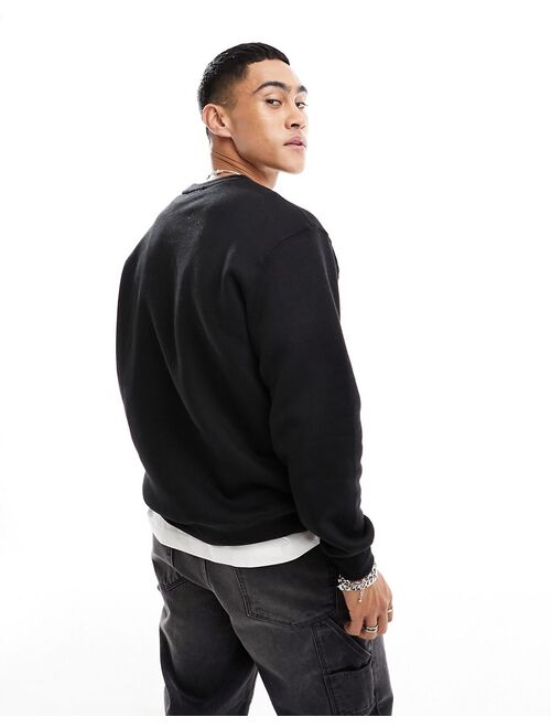 Pull&Bear sweatshirt in black