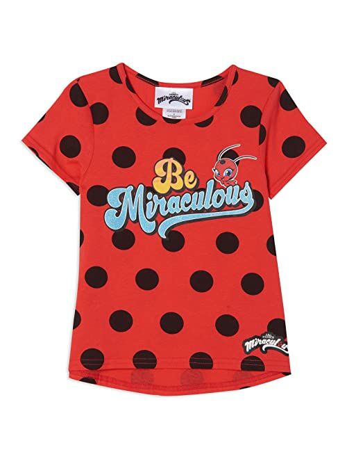 Miraculous Ladybug Cat Noir Rena Rouge Girls 2 Pack T-Shirts Toddler to Big Kid
