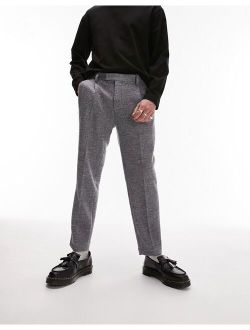 premium tapered pants with wool in gray