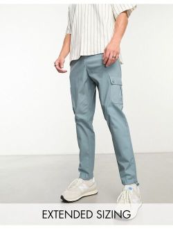 cargo tapered pants in gray