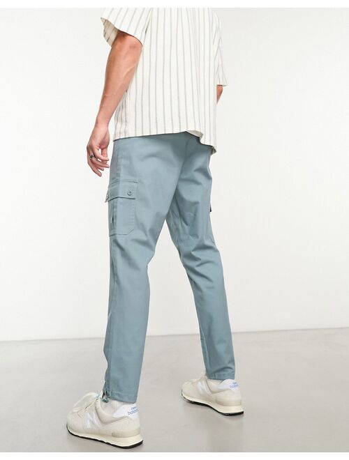 ASOS DESIGN cargo tapered pants in gray