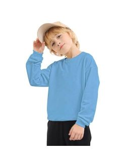 JIAHONG Kids Fleece Sweatshirts Soft Cotton Warm Crewneck Shirt Long Sleeve Pullover Sweatshirts for Boys or Girls