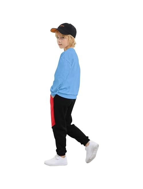 JIAHONG Kids Fleece Sweatshirts Soft Cotton Warm Crewneck Shirt Long Sleeve Pullover Sweatshirts for Boys or Girls