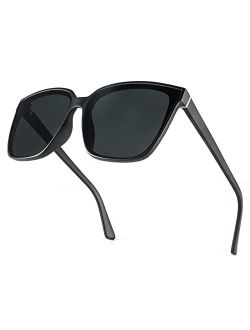 Retro Oversized Square Sunglasses for Women Men Trendy Classic Style Sun Glasses UV400 Protection
