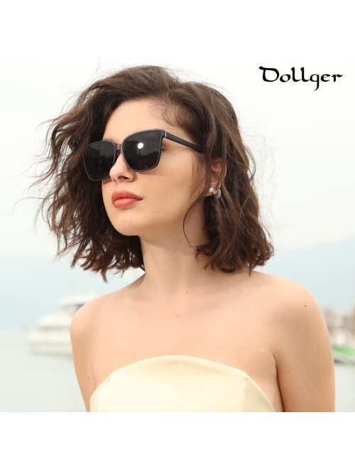 Dollger Retro Oversized Square Sunglasses for Women Men Trendy Classic Style Sun Glasses UV400 Protection