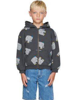 Kids Gray 'The Elephant All Over' Hoodie