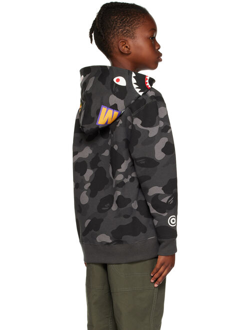 BAPE Kids Black Camouflage Hoodie