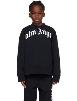 Kids Black Classic Curved Sweatshirt