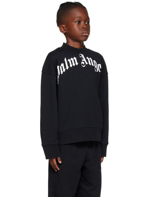 Palm Angels Kids Black Classic Curved Sweatshirt