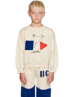 Kids Beige Crazy Bicy Sweatshirt