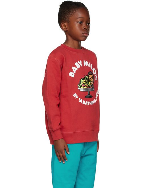 BAPE Kids Red Baby Milo Fruit Sweatshirt