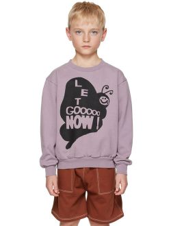 Online Ceramics Kids Purple Graphic Sweatshirt