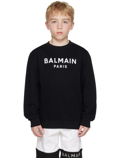 Balmain Kids Black Bonded Sweatshirt