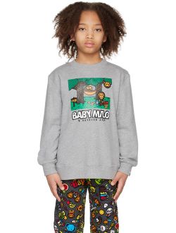 BAPE Kids Gray Baby Milo Hammock Sweatshirt