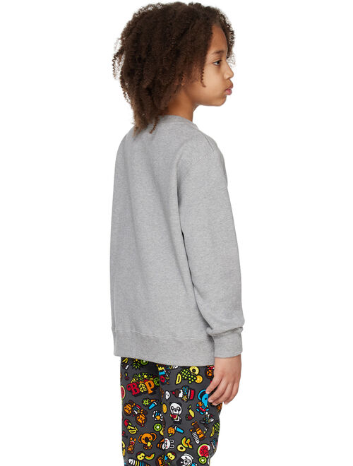 BAPE Kids Gray Baby Milo Hammock Sweatshirt