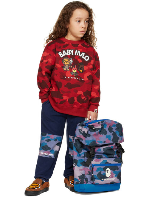 BAPE Kids Red Baby Milo Camp Sweatshirt