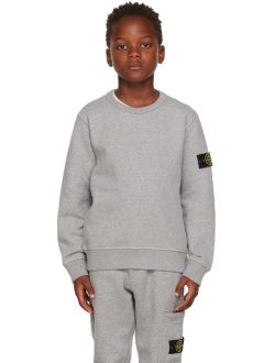 Junior Kids Gray Garment-Dyed Sweatshirt