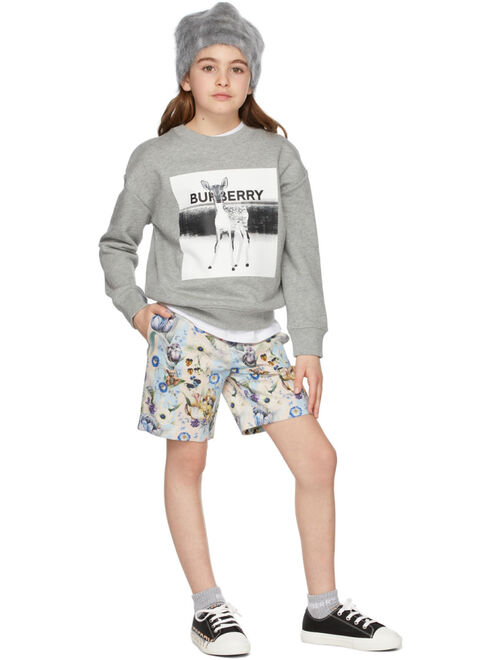 Burberry Kids Grey Montage Print Sweatshirt