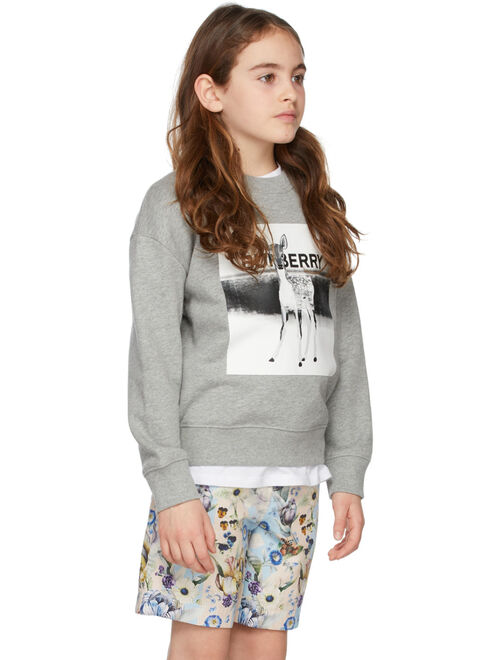 Burberry Kids Grey Montage Print Sweatshirt