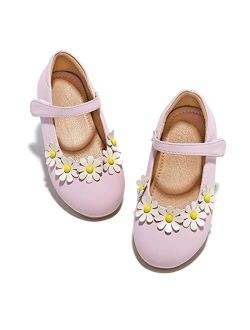 GINFIVE Toddler Girls Dress Shoes Little Girls Mary Janes Ballerina Flats Shoes Toddler