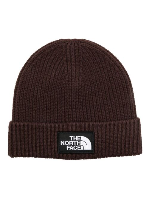 The North Face logo-patch ribbed-knit beanie