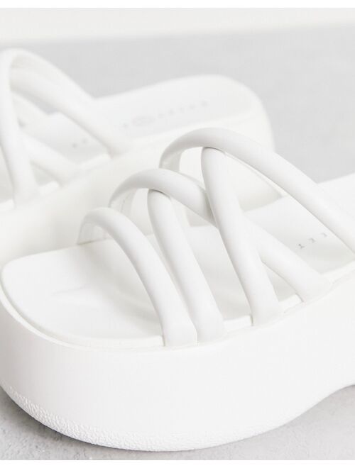 Daisy Street chunky sole strappy sandals in white
