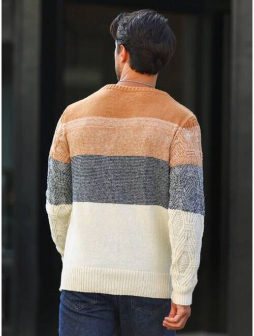 Manfinity Homme Men Colorblock Sweater