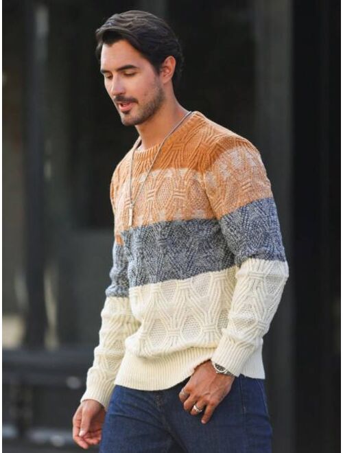 Manfinity Homme Men Colorblock Sweater