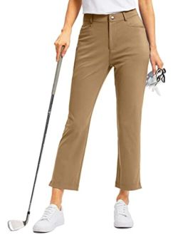 Women's Golf Pants with Zipper Pockets 7/8 Stretch Sweatpants Casual Athletic Work Ankle Pants for Women