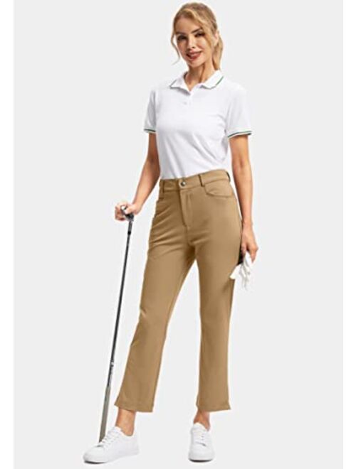 G Gradual Women's Golf Pants with Zipper Pockets 7/8 Stretch Sweatpants Casual Athletic Work Ankle Pants for Women