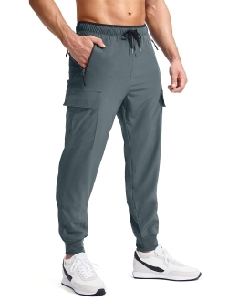 Men's Joggers Hiking Cargo Pants Multi Pockets Lightweight Quick Dry Athletic Travel Golf Outdoor