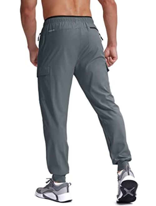 G Gradual Men's Joggers Hiking Cargo Pants Multi Pockets Lightweight Quick Dry Athletic Travel Golf Outdoor