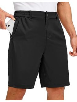 Men's Golf Shorts with 5 Pockets 9" Light Weight Stretch Quick Dry Casual Dress Work Shorts for Men