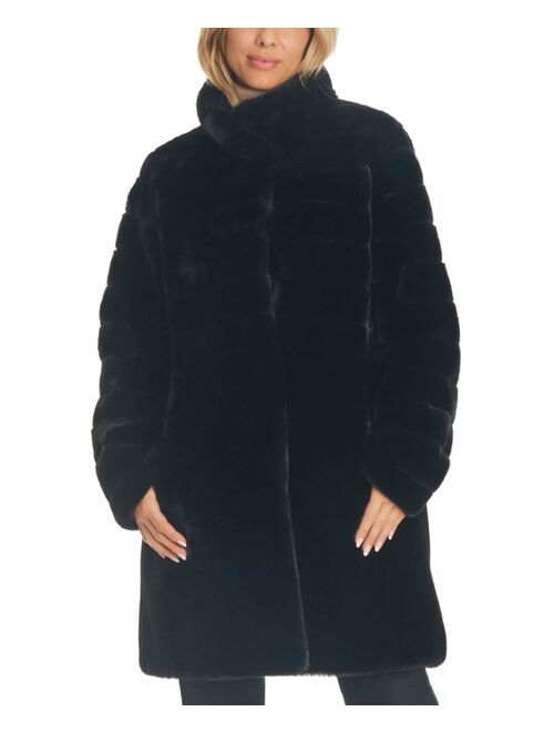 JONES NEW YORK Women's Faux-Fur Coat