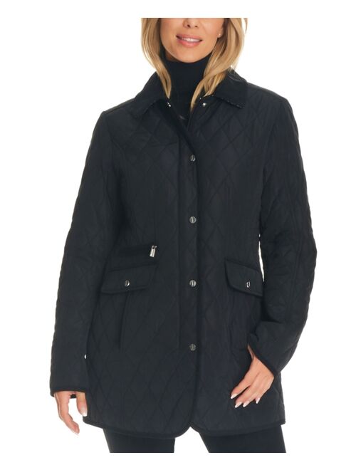 JONES NEW YORK Women's Hooded Quilted Coat